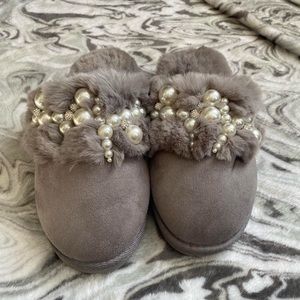 Pearl and sparkly slippers/clogs from Express